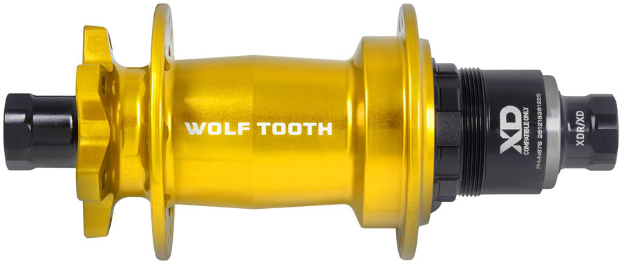 Wolf Tooth Mountain Rear Hub - 12 x 148mm 6-Bolt XD Innerdrive Ratchet 60 Gold J-Bend 32H