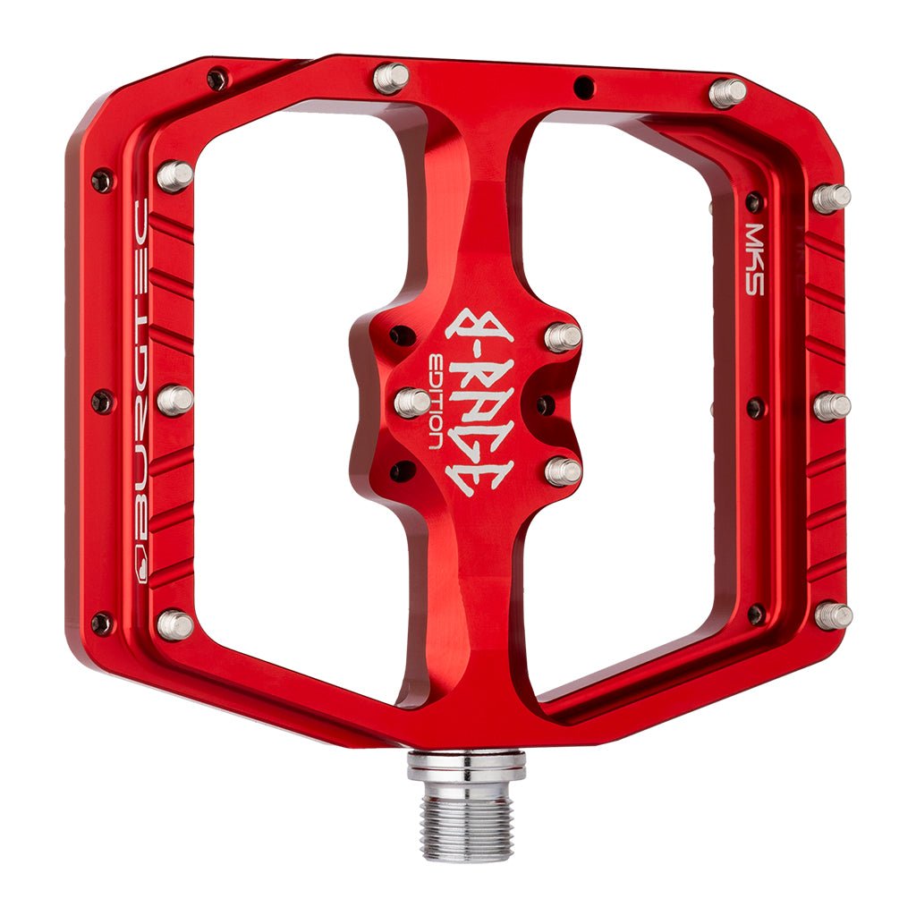 Burgtec Penthouse Flat MK5 B - Rage Edition Pedals - Race Red - The Lost Co. - Burgtec - 1702 - 724901934614 -