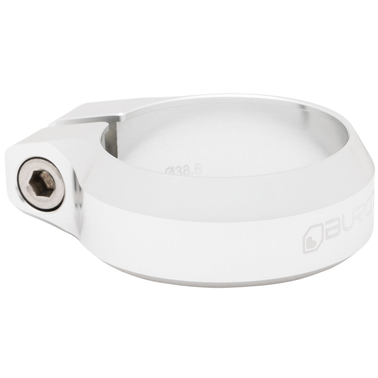 Burgtec Seat Clamp - 38.6mm - Rhodium Silver - The Lost Co. - Burgtec - 10557 - 724901933204 -