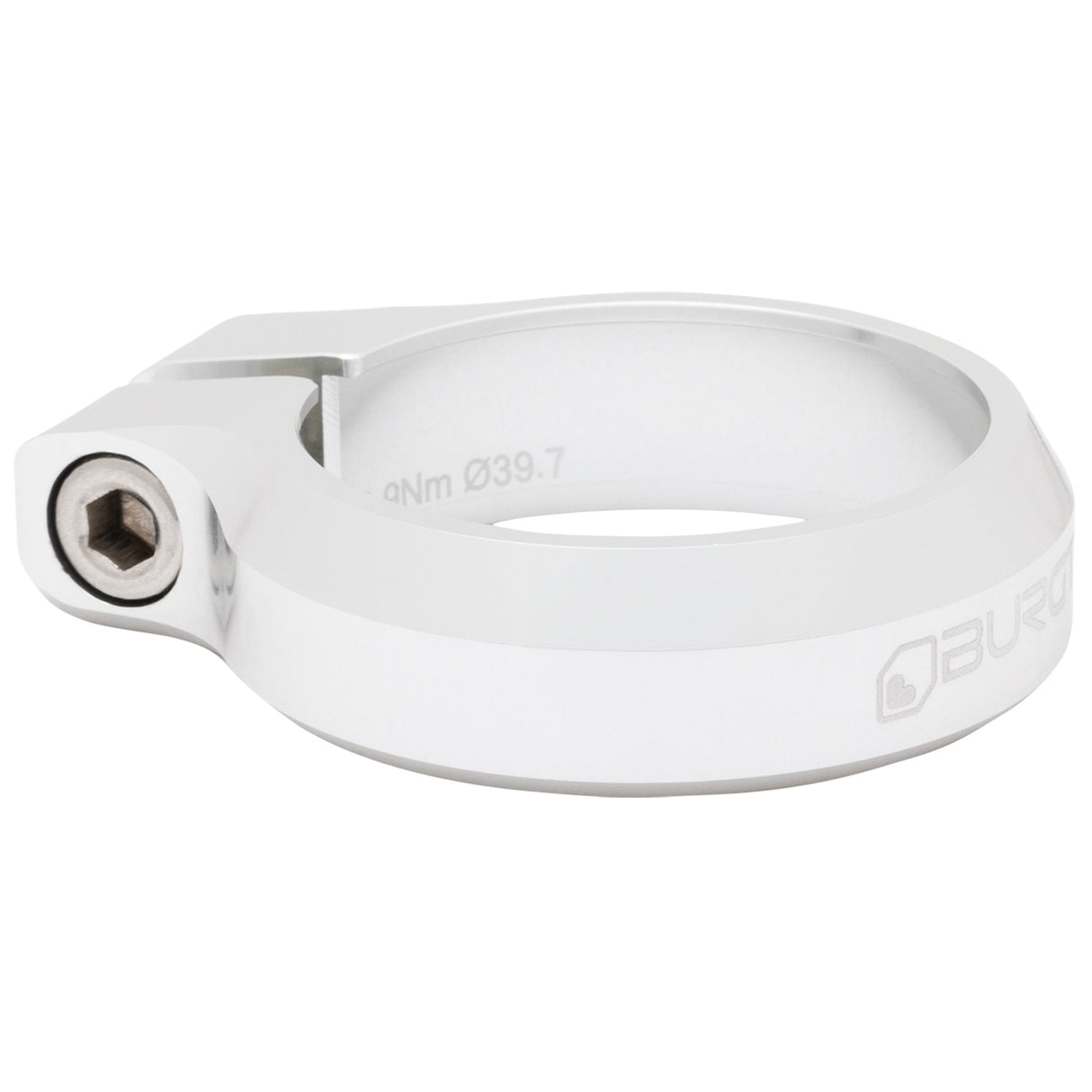Burgtec Seat Clamp - 39.7mm - Rhodium Silver - The Lost Co. - Burgtec - 10577 - 724901933297 -
