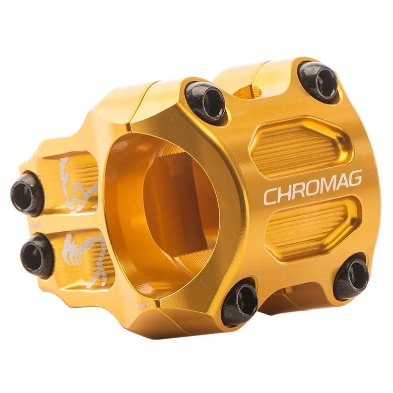 Chromag RIZA Stem - 31.8mm Clamp - 38mm Length - Gold - The Lost Co. - Chromag - 100-019-008 - 826974040251 -