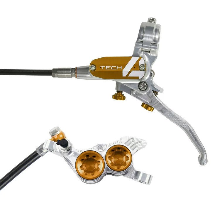 Hope Tech 4 V4 Brake - The Lost Co. - Hope - T4V4ZSAR - Silver/Bronze - Right/Rear