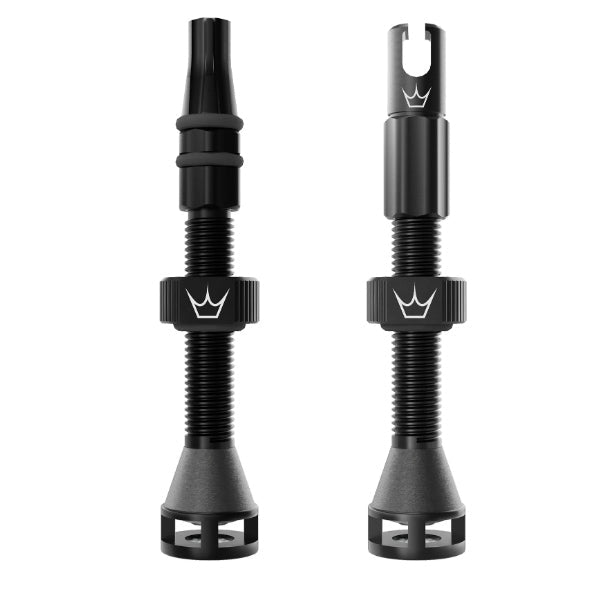 Peaty's Holeshot Fast Flow Tubeless Valves 60mm Black Pair - The Lost Co. - Peaty's - PTV-HFF-60-BLK - B-YE2470 -