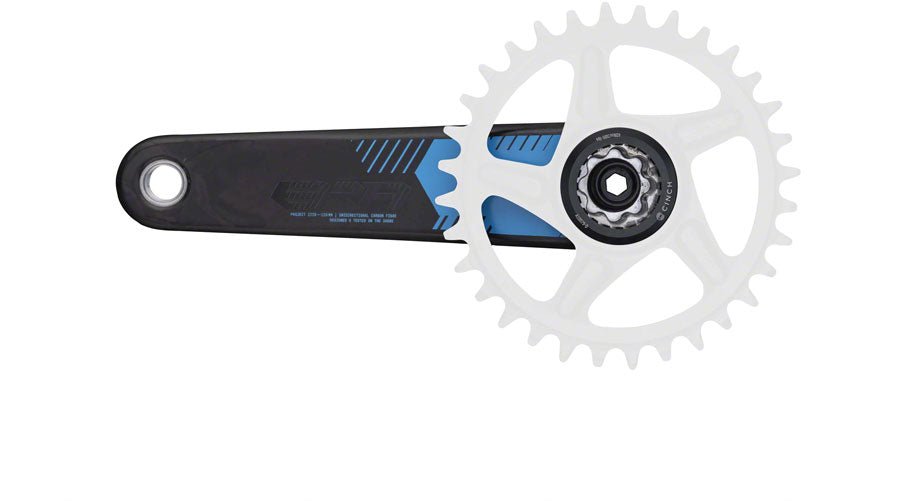 RaceFace ERA Carbon Crankset - 165mm Length - CINCH Interface - 136mm Spindle - Blue - The Lost Co. - Race Face - CK23ERA136ARM165P801 - 821973462240 -
