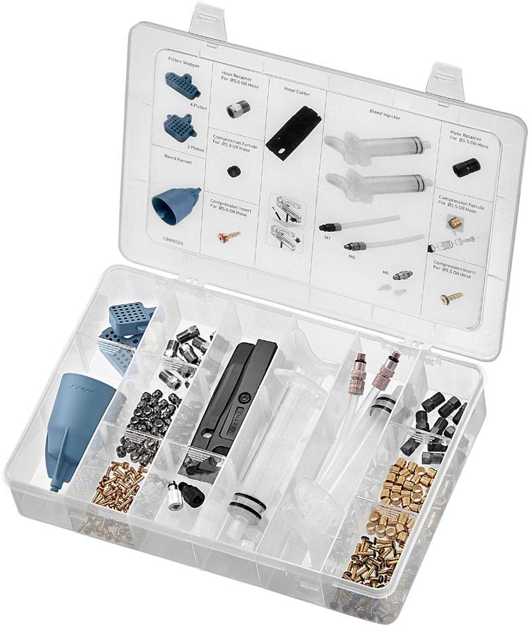 TRP Advanced Hydraulic Disc Brake Bleed Service Kit - For 5.0mm 5.5mm Hoses 2 4 - Piston TRP Brakes - The Lost Co. - TRP - ABOT001055 - 4717592037463 -