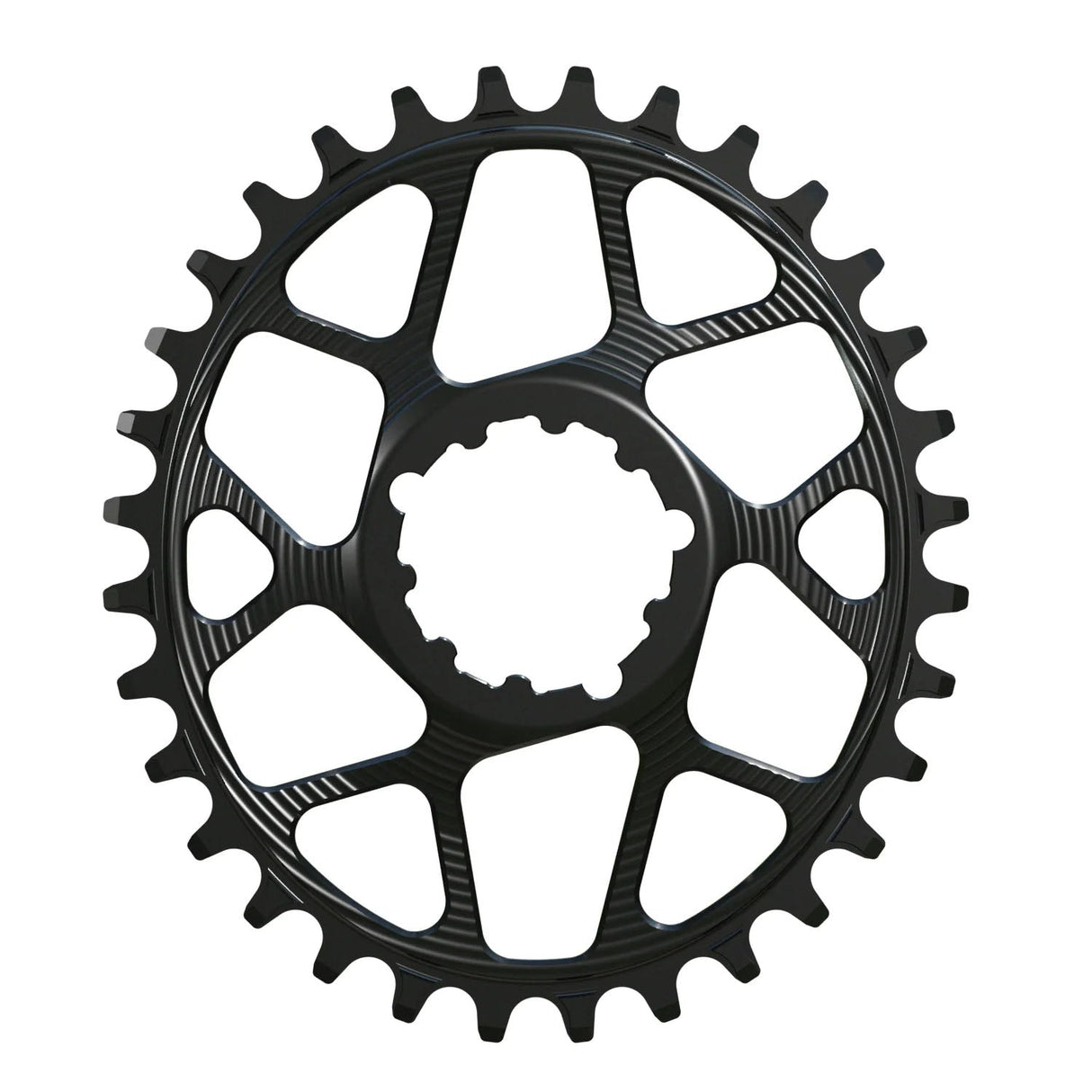Works Components Oval Chainring - 30t - SRAM 3 - Bolt - 3mm Offset - Black - The Lost Co. - Works Components - WCSGXPB-O-30-BLACK - 5060894514859 -