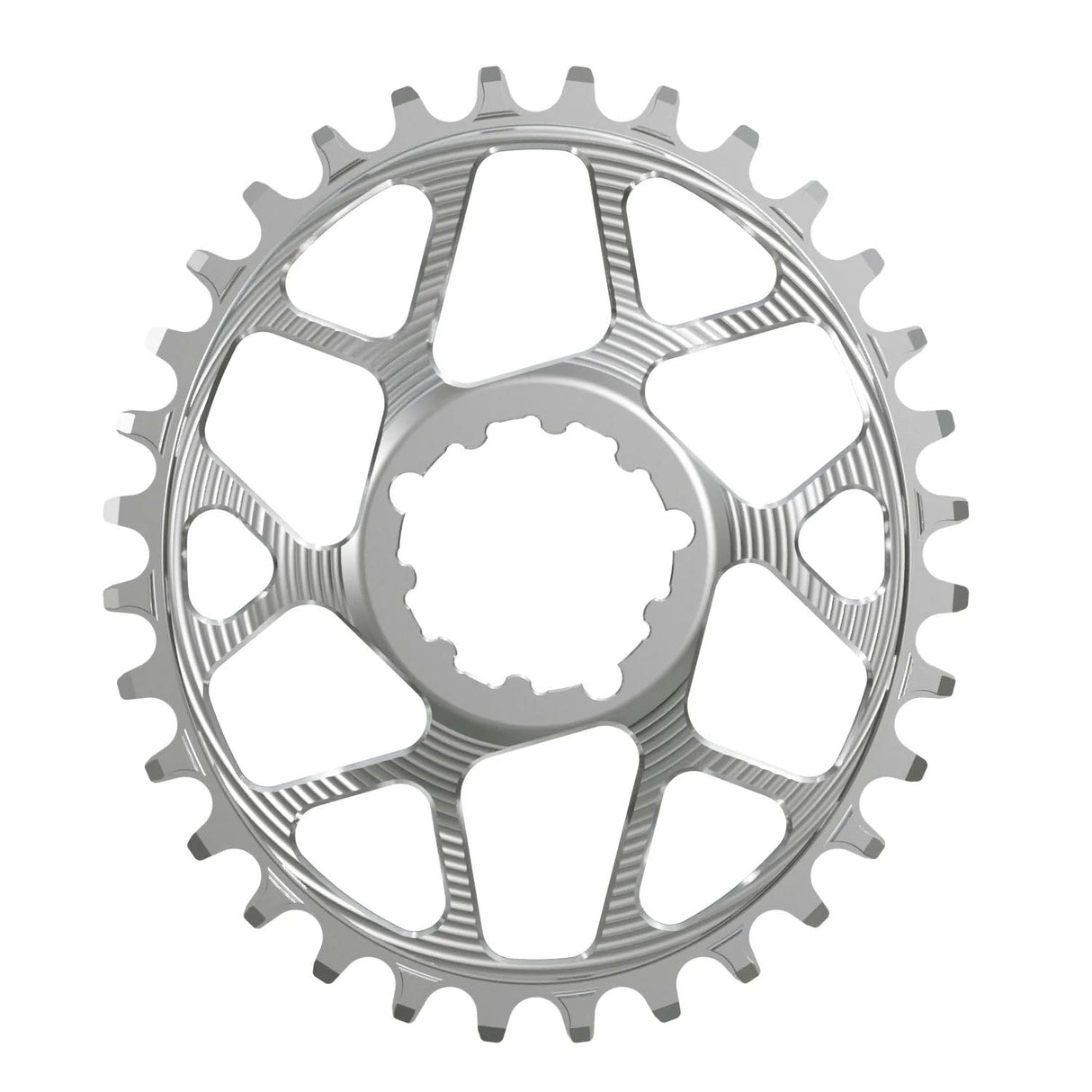 Works Components Oval Chainring - 30t - SRAM 3 - Bolt - 3mm Offset - Silver - The Lost Co. - Works Components - WCSGXPB-O-30-SILVER - 5060894514927 -