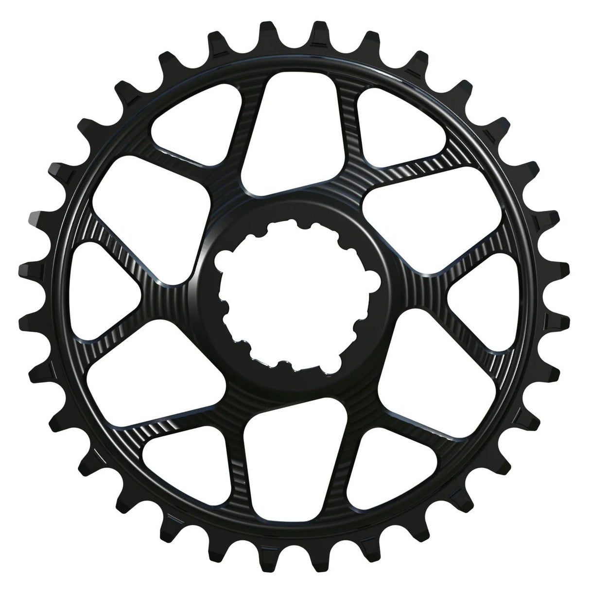 Works Components Round Chainring - 40t - SRAM 3 - Bolt - 6mm Offset - Black - The Lost Co. - Works Components - WCSGXPB-R-40-Black - 5060894515252 -