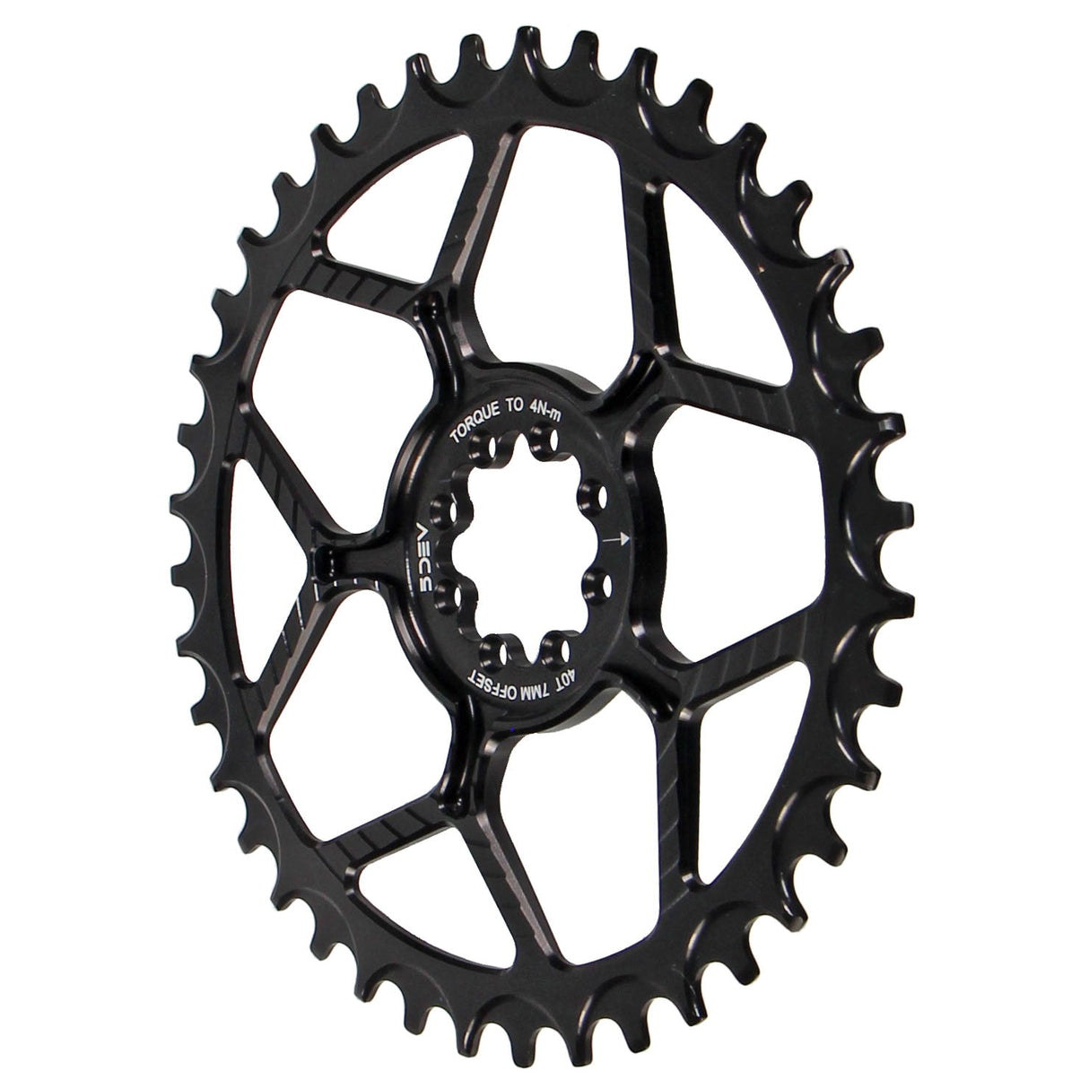 5Dev 7075 Road Chainring 8-Bolt Sram 40T - Black - The Lost Co. - 5Dev - B-FD2500 - -
