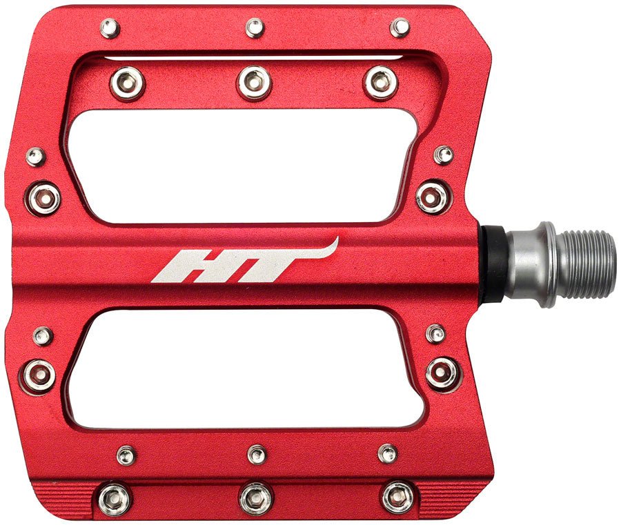 HT Components AN14A Nano Platform Pedals Body: Aluminum Spindle: Cr-Mo 9/16 Red Pair - The Lost Co. - HT Components - PD4923 - 4715872481036 - -