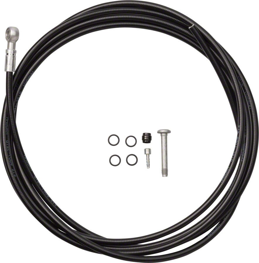Magura Hydraulic Brake Hose - 2500mm For MT4 to MT TRAIL SL Pressed Banjo Fitting BLK - The Lost Co. - Magura - BR0189 - 4055184036051 - -