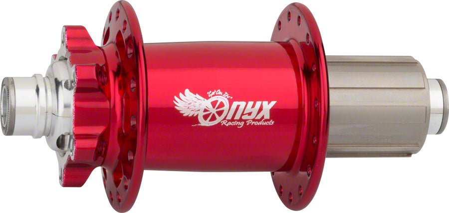 Onyx MTB Rear Hub - 12 x 148mm 6-Bolt HG10 Candy Red 32H - The Lost Co. - ONYX Racing Products - HU7344 - -