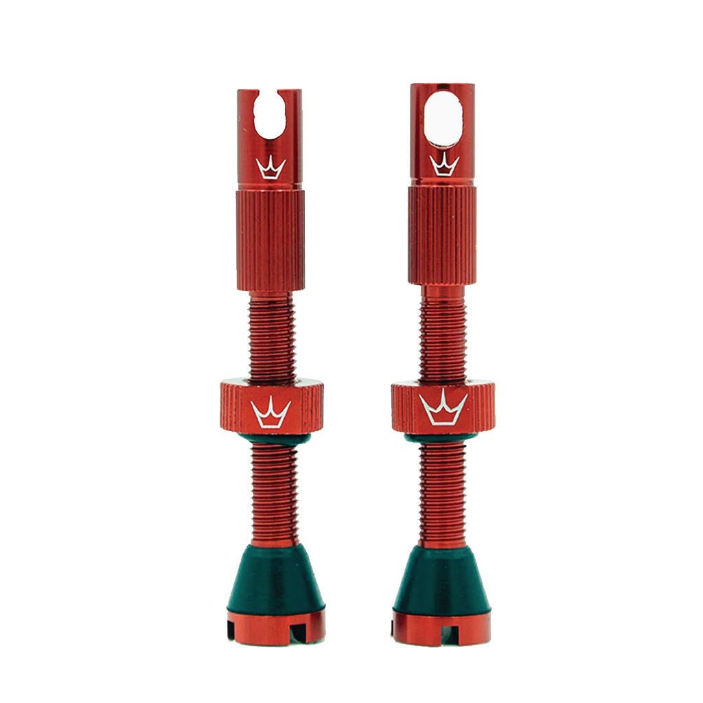 Peatys Alloy Presta Valve Stem Pair - 60mm - Red - The Lost Co. - Peaty's - B-YE2607 - 5060541582521 - -