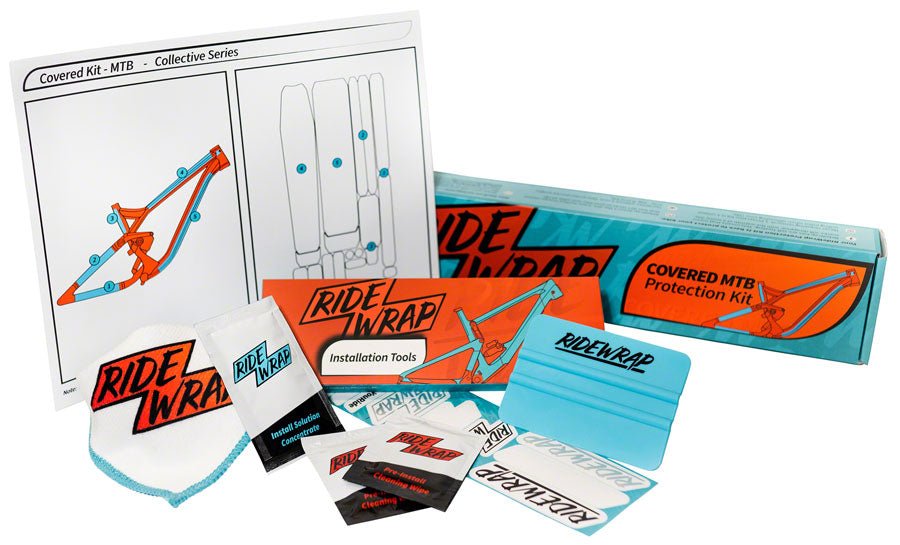 RideWrap Covered Dual Suspension MTB Frame Protection Kit - Gloss - The Lost Co. - RideWrap - CH0020 - 6281766529095 - -