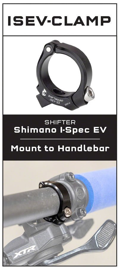 Wolf Tooth ShiftMount Clamp- I-SPEC EV Shifter to 22.2mm Handlebar Clamp - The Lost Co. - Wolf Tooth Components - BR0594 - 810006804997 - -