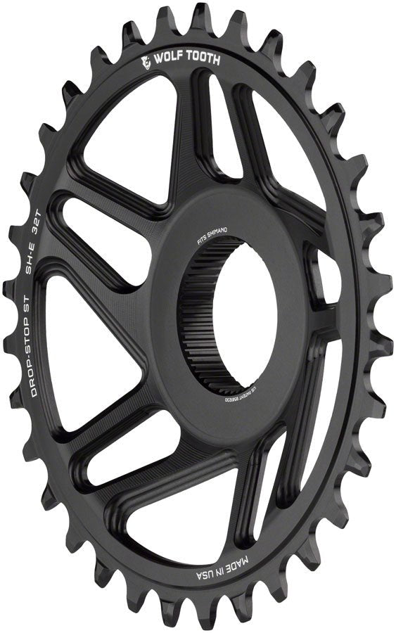 Wolf Tooth Shimano EP-8 Direct Mount Chainring - Drop-Stop ST - 34T - Black - The Lost Co. - Wolf Tooth - CR3623 - 810006808513 - -