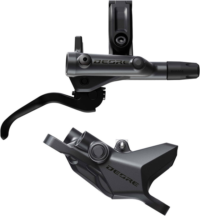 Shimano Deore M6200 Disc Brake Lever - Right/Rear Post Mount 2-Piston Caliper SM-BH90-SS Hose Metal Pads Gray/BLK
