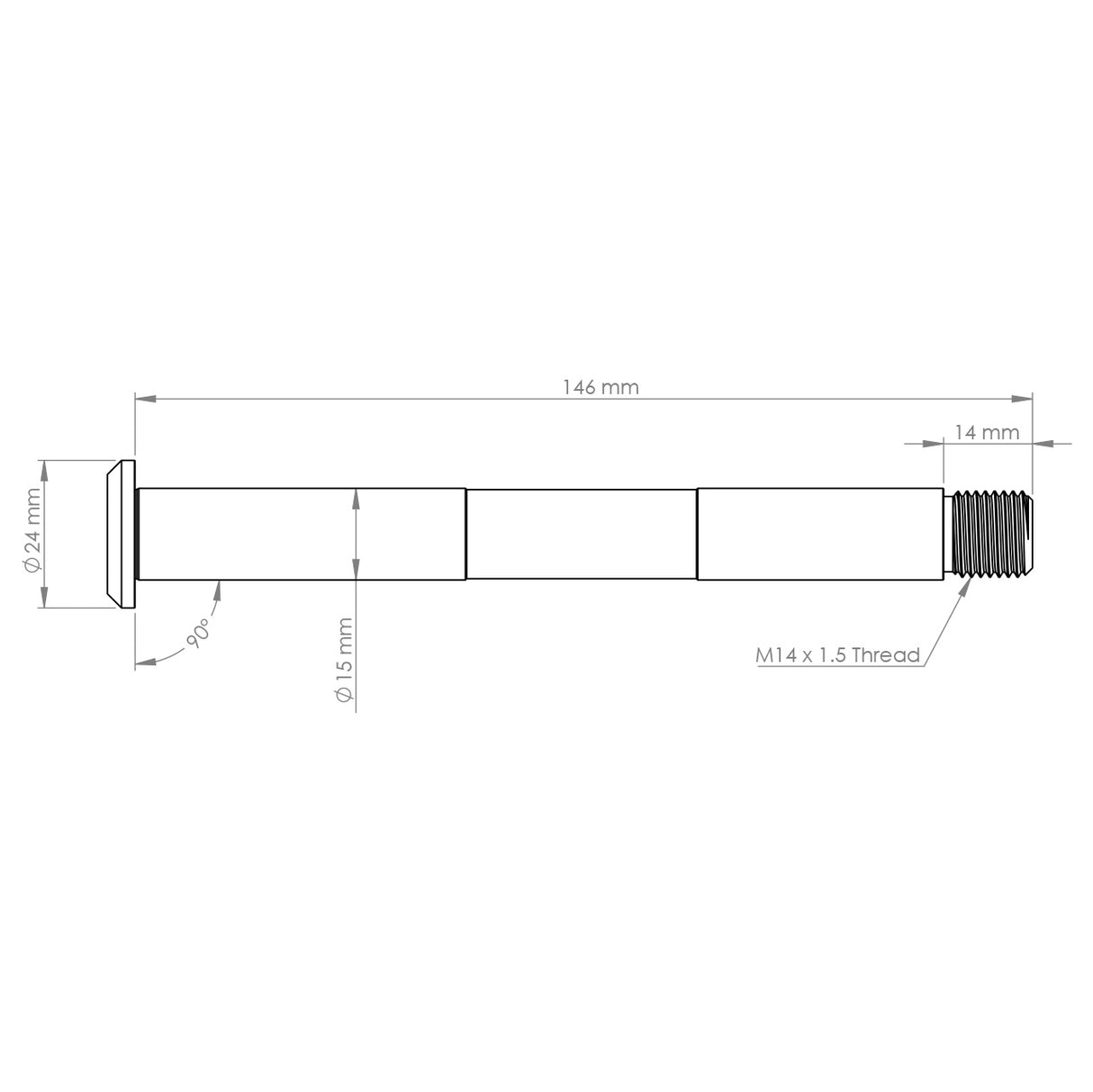 Burgtec Fox Fork Pre-2021 Axle 15x110mm Burgtec Black