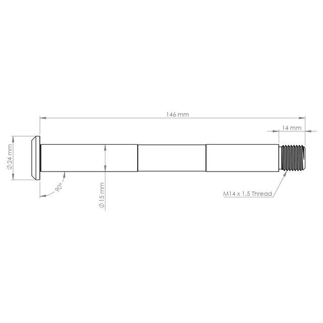 Burgtec Fox Fork Pre-2021 Axle 15x110mm Burgtec Black
