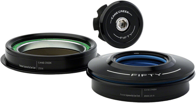 Cane Creek 50 Headset - ZS56/28.6/H8 Upper | ZS56/40 Lower Tapered Black