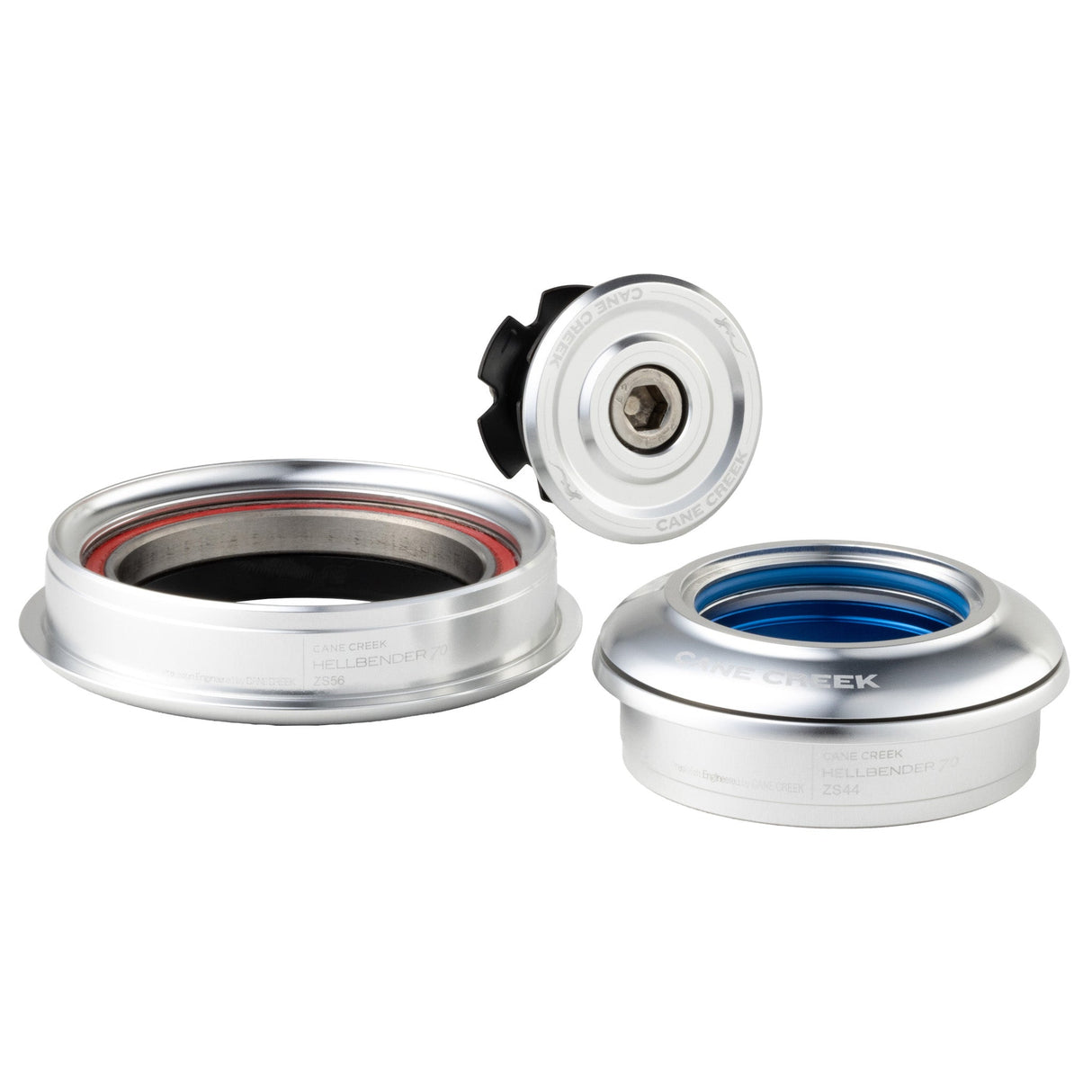 Cane Creek Hellbender 70-Series Headset - ZS44/28.6|ZS56/40 - Silver - The Lost Co. - Cane Creek - BAA1186S - 840226113524 - -