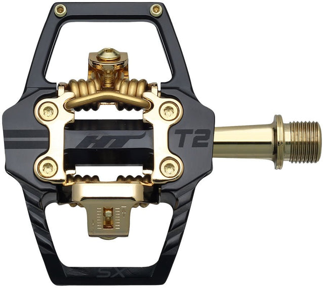 HT Components T2 - SX Pedals - Black/Gold - The Lost Co. - HT Components - 102001T2SXXX2Y02K1X1 - 4711126200842 - 