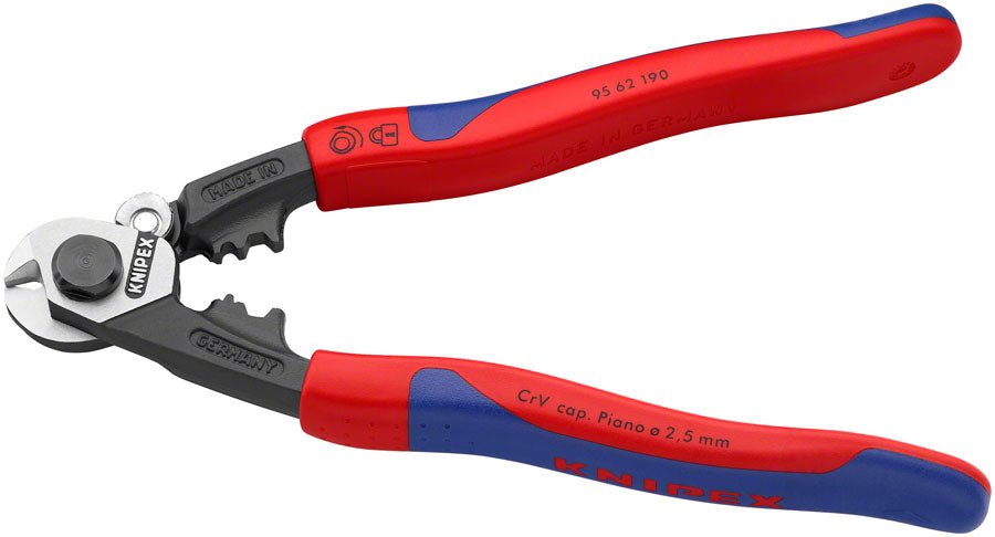 Knipex Wire Rope Shears - Burnished Forged Steel 7 1/2" - The Lost Co. - Knipex - 95 62 190 SBA - 843221010171 - 