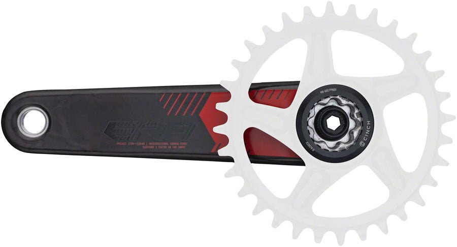 RaceFace ERA Carbon Crankset - 175mm Length - CINCH Interface - 136mm Spindle - Red - The Lost Co. - Race Face - CK23ERA136ARM175P185 - 821973462325 - 