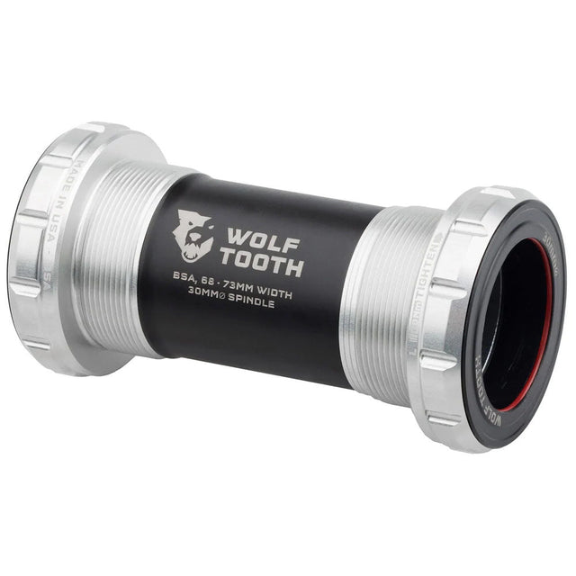 Wolf Tooth Bottom Bracket - BSA 68/73mm - 30mm Spindle - Raw Silver - The Lost Co. - Wolf Tooth - WBB - BSA - 30 - RSIL - 810159401371 - 