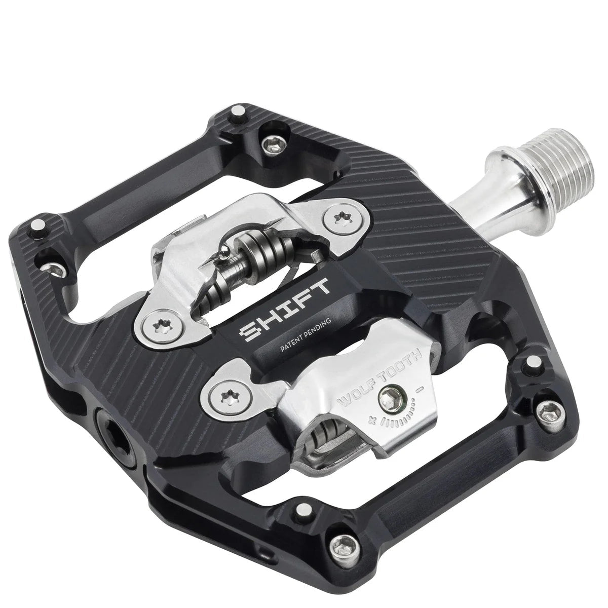 Wolf Tooth SHIFT Downhill Clipless Pedal Black - The Lost Co. - Wolf Tooth - SHIFT-CLPS-BLK - 810159403559 - 