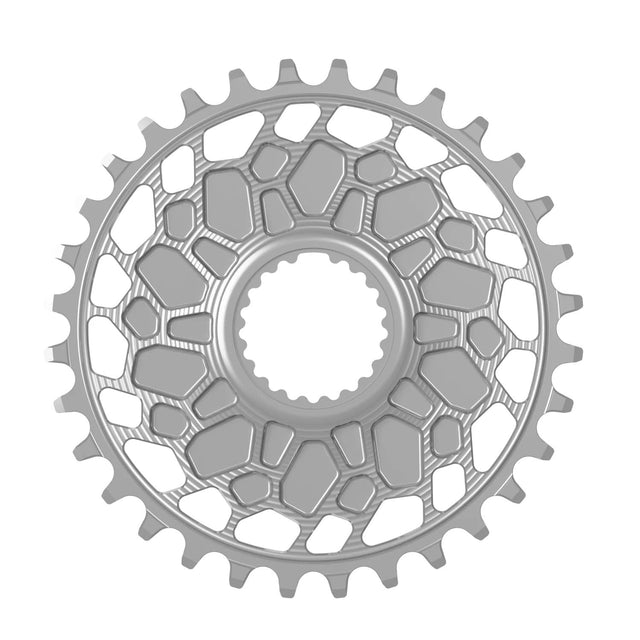 Works Components GEO Chainring Shimano - 32t - Shimano DM - 3mm Offset - Silver - The Lost Co. - Works Components - WCGEOSHM-R-32-SILVER - 5061010651472 - 