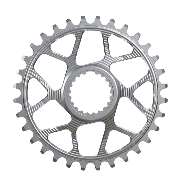Works Components Round Chainring - 28t - Shimano DM - 3mm Offset - Silver - The Lost Co. - Works Components - WCSHM-R-28-SILVER - 5060894516020 - 