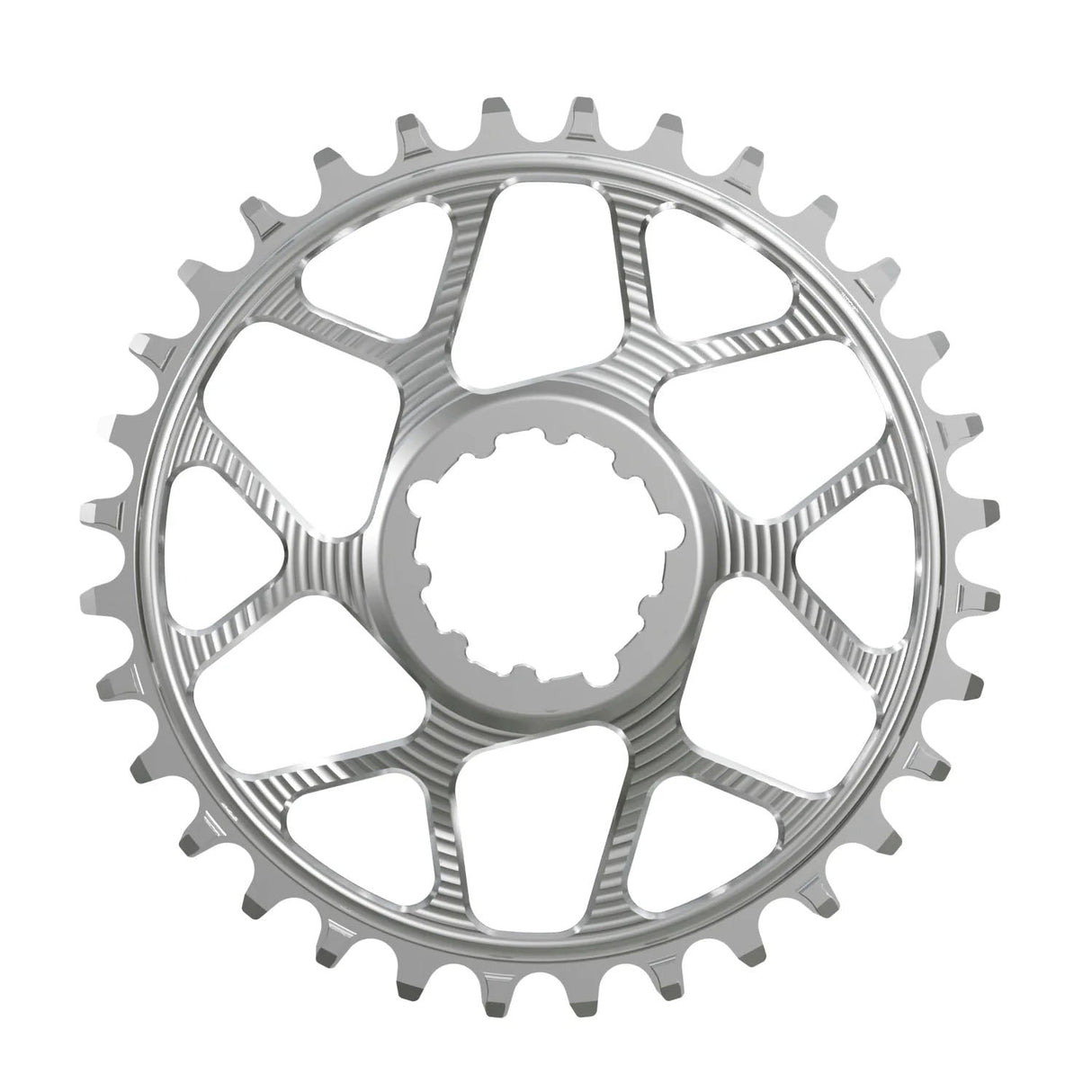 Works Components Round Chainring - 28t - SRAM 3 - Bolt - 3mm Offset - Silver - The Lost Co. - Works Components - WCSGXPB-R-28-SILVER - 5060894515726 - 