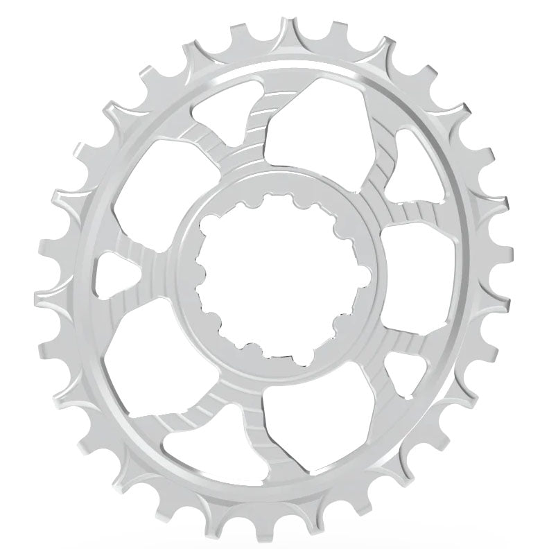 5Dev 7075 6% Oval Chainring 3mm Offset 32T - Raw/Clear - The Lost Co. - 5Dev - B-FD2420 - 850049514255 - -