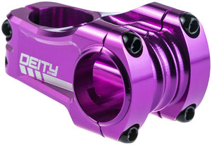 DEITY Copperhead Stem - 50mm 31.8 Clamp +/-0 1 1/8" Aluminum Purple - The Lost Co. - Deity - SM9408 - 817180021592 - -