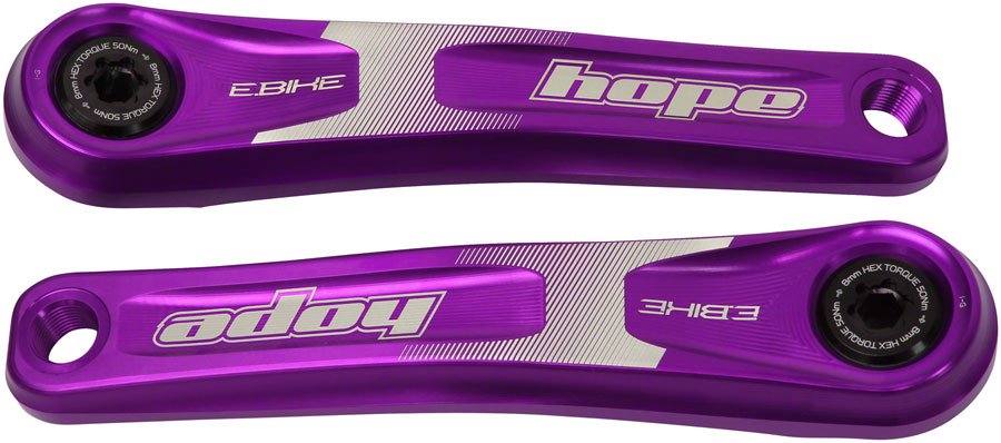 Hope Ebike Crank Arm Set - 165mm ISIS Standard Offset Purple - The Lost Co. - Hope - CK2360 - 5056033471978 - -