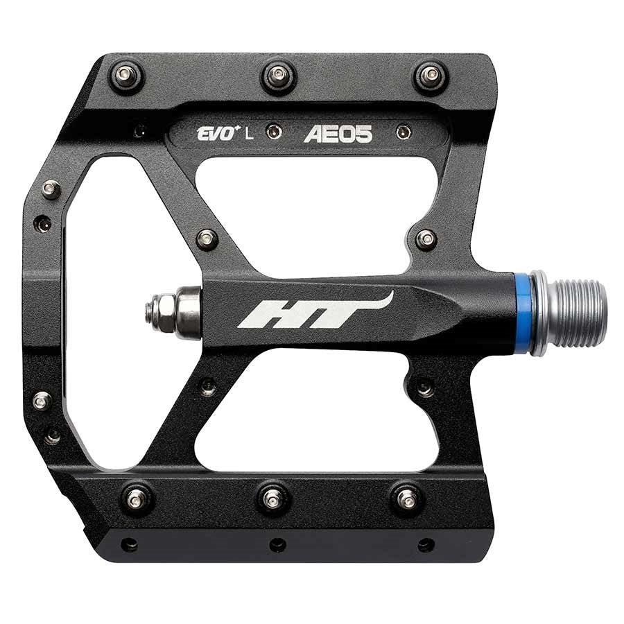 HT Components AE05 EVO+ Platform Pedals Body: Aluminum Spindle: Cr-Mo 9/16 Black Pair - The Lost Co. - HT Components - PD4917 - 4715872480329 - -