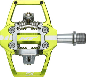 HT T1-SX BMX-SX Pedals - Dual Sided Clipless Platform Aluminum 9/16" Apple Green - The Lost Co. - HT Components - PD4910 - 4715872486376 - -