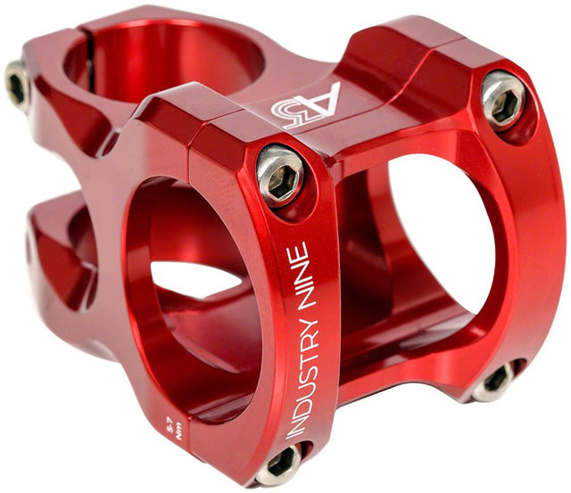 Industry Nine A318 Stem - 40mm 31.8mm Clamp +/-4.4 1 1/8" Aluminum Red - The Lost Co. - Industry Nine - SM6048 - 810098985758 - -