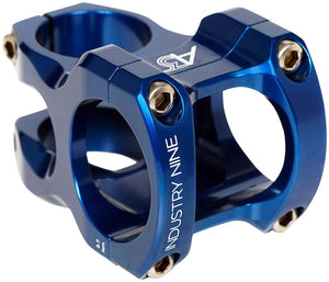 Industry Nine A35 Stem - 32mm 35mm Clamp +/-5 1 1/8" Aluminum Blue - The Lost Co. - Industry Nine - SM6057 - 810098985604 - -