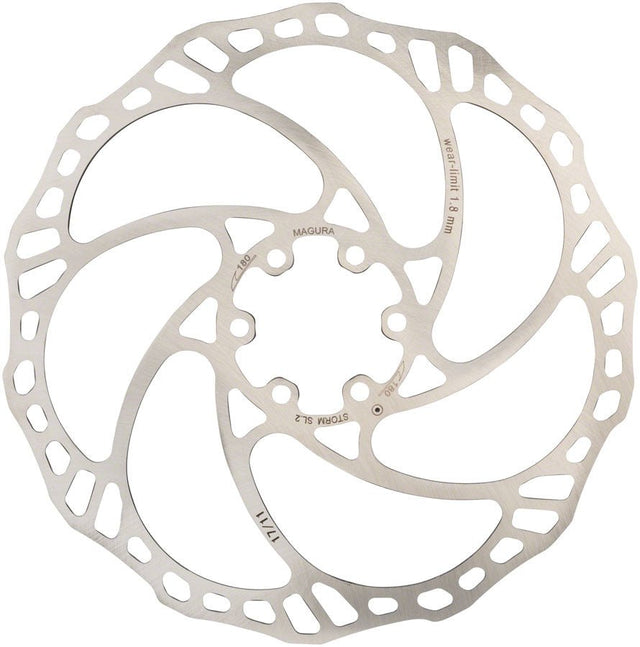 Magura Storm SL.2 Disc Brake Rotor - 180mm 6-Bolt Silver - The Lost Co. - Magura - J120708 - 4055184016411 - -