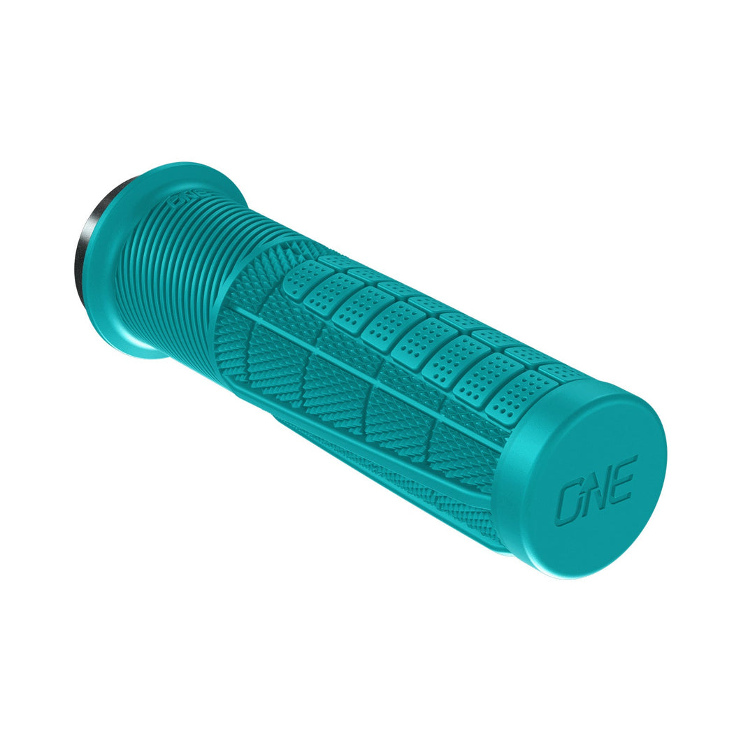 OneUp Components Thick Lock-On Grips - Turquoise - The Lost Co. - OneUp Components - 1C0845TUR - 058062821941 - -