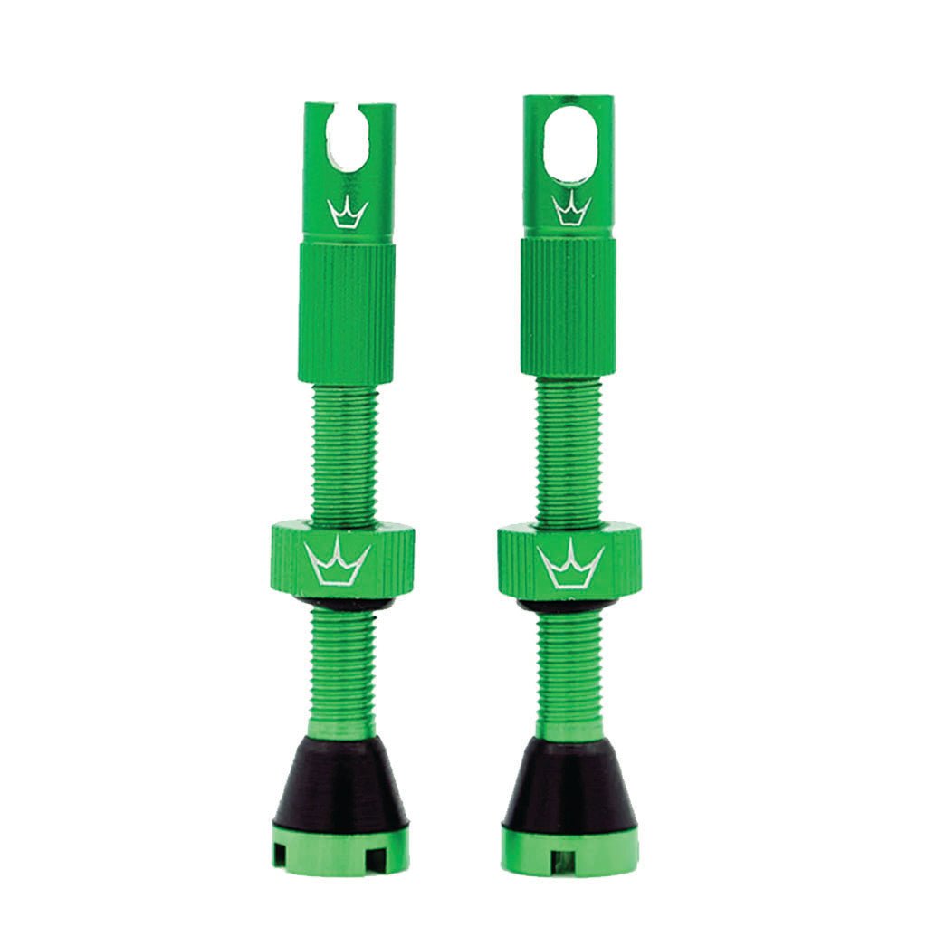 Peatys Alloy Presta Valve Stem Pair - 42mm - Emerald - The Lost Co. - Peaty's - B-YE2402 - 5060541582750 - -