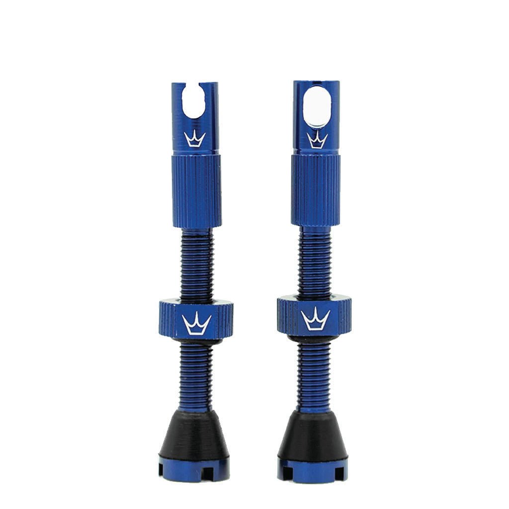 Peatys Alloy Presta Valve Stem Pair - 60mm - Navy - The Lost Co. - Peaty's - B-YE2605 - 5060541582491 - -