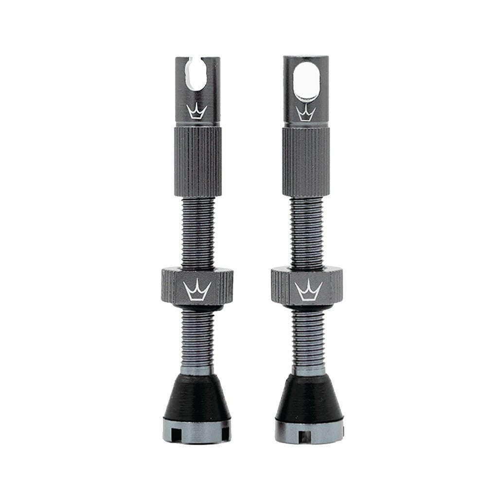 Peatys Alloy Presta Valve Stem Pair - 60mm - Slate - The Lost Co. - Peaty's - B-YE2609 - 5060541582484 - -