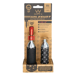 Peatys Holeshot MTB Tire Inflator Kit w/ CO2 Cartridges - Red - The Lost Co. - Peaty's - B-YE5007 - 5060541583740 - -