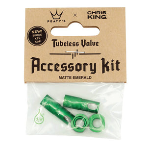 Peatys Tubeless Valve Accessory Kit Emerald - The Lost Co. - Peaty's - B-YE2702 - 5060541582774 - -