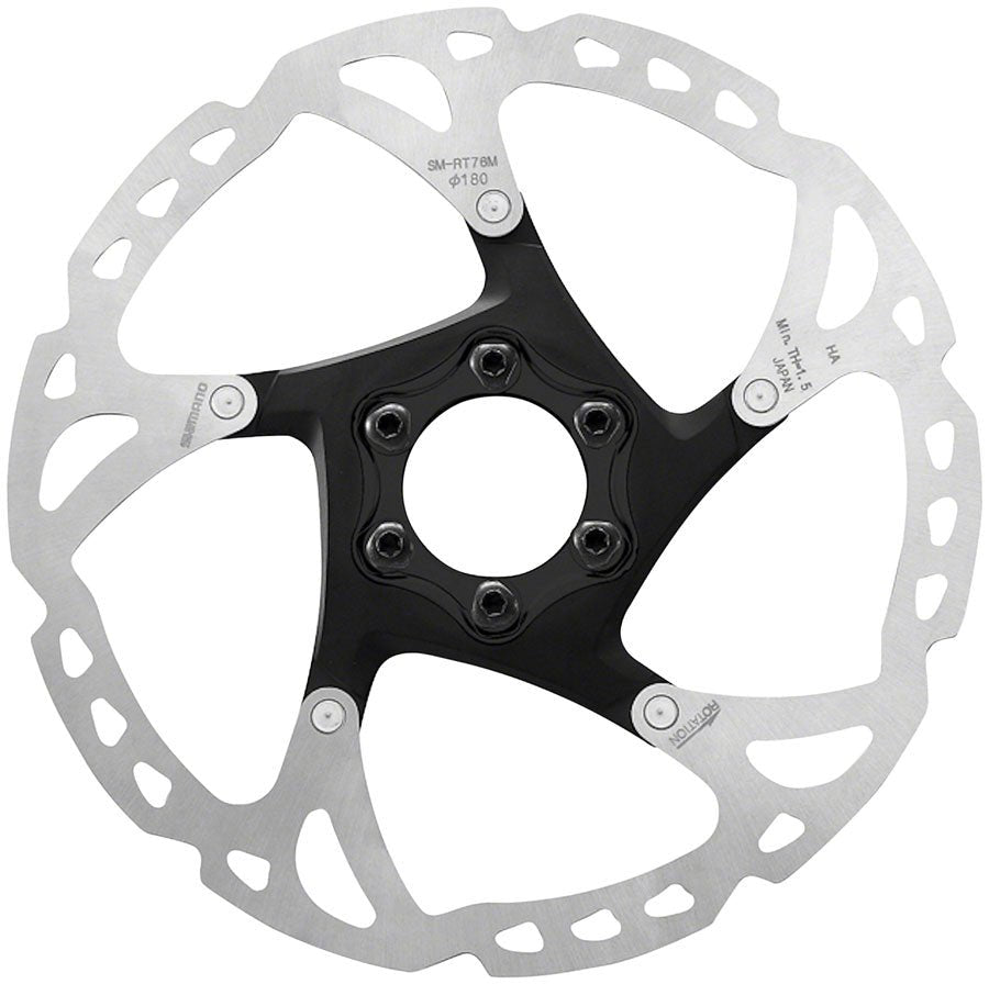 Shimano Deore XT SM-RT76 Disc Rotor - 6-Bolt - 180mm - The Lost Co. - Shimano - BR1023 - 192790598406 - -