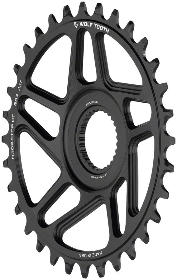 Wolf Tooth Bosch Gen 4 Direct Mount Chainring - Drop-Stop ST - 32T - Black - The Lost Co. - Wolf Tooth - CR3626 - 810006808544 - -