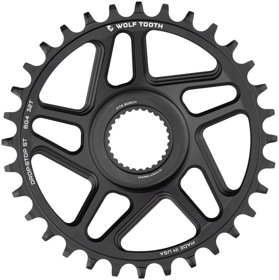 Wolf Tooth Bosch Gen 4 Direct Mount Chainring - Drop-Stop ST - 34T - Black - The Lost Co. - Wolf Tooth - CR3627 - 810006808551 - -